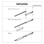 User manual for LED Linear Magnetic Track Light 12W 48V Black 4000K(TEKLED)-169-03111-169-03111