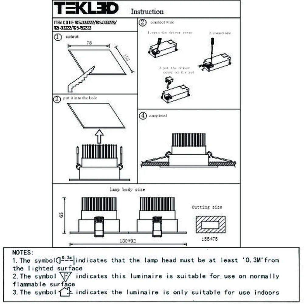 User manual for LED OC001B 2х5W 5000K WHITE -165-03322-165-03322