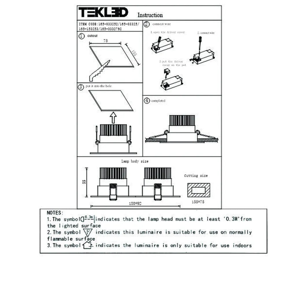 User manual for LED OC002B 2х5W 5000K BLACK -165-03325-165-03325