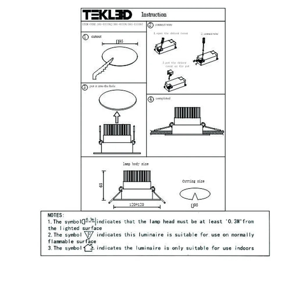 User manual for LED OC003A 1х10W 3000K BLACK-165-033362-165-033362