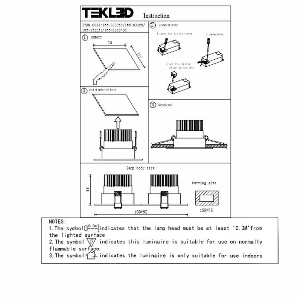 User manual for LED OC003B 2х5W 3000K BLACK-165-033252-165-033252