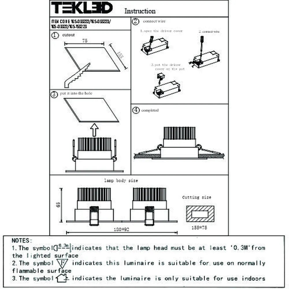 User manual for LED OC003B 2х5W 4000K WHITE-165-033223-165-033223