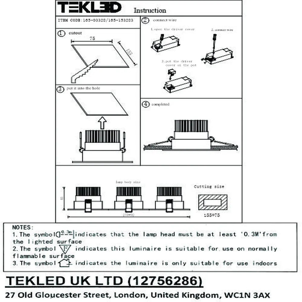 User manual for  LED OC003C 3х10W 4500K WHITE -165-153293-165-153293