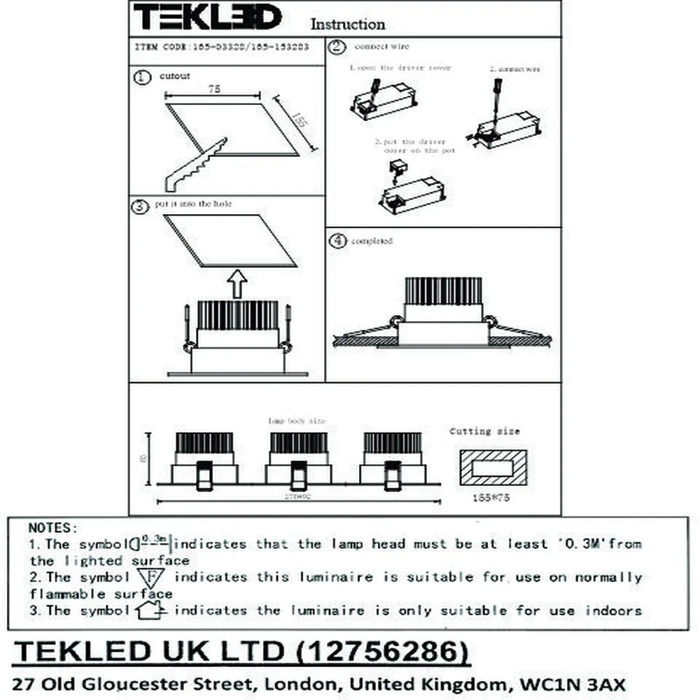 User manual for LED OC003C 3х10W 5000K WHITE -165-03329-165-03329