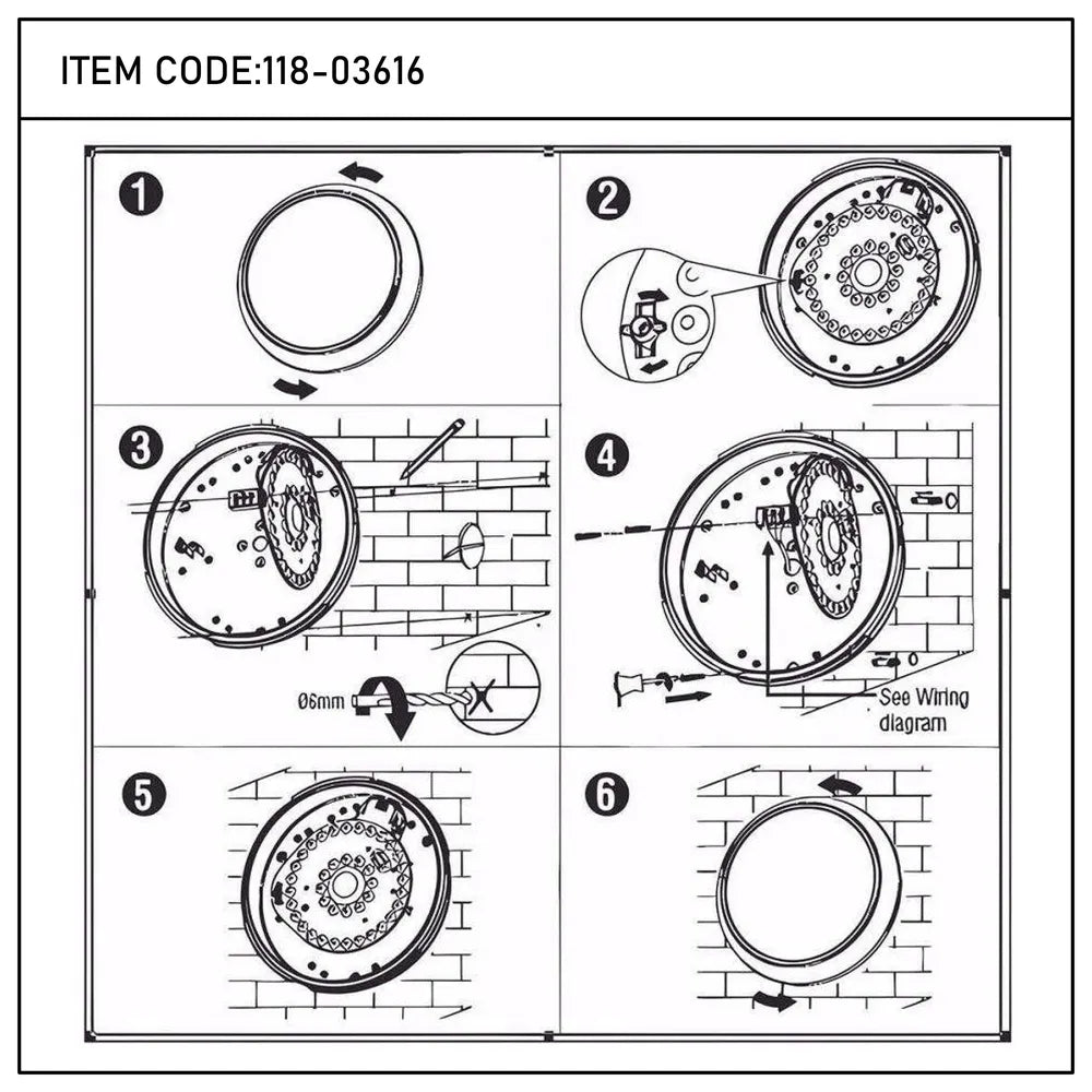 User manual for LED Paladin Bulkhead 14-16-20 W 3CCT IP54 with White Rim-118-03616