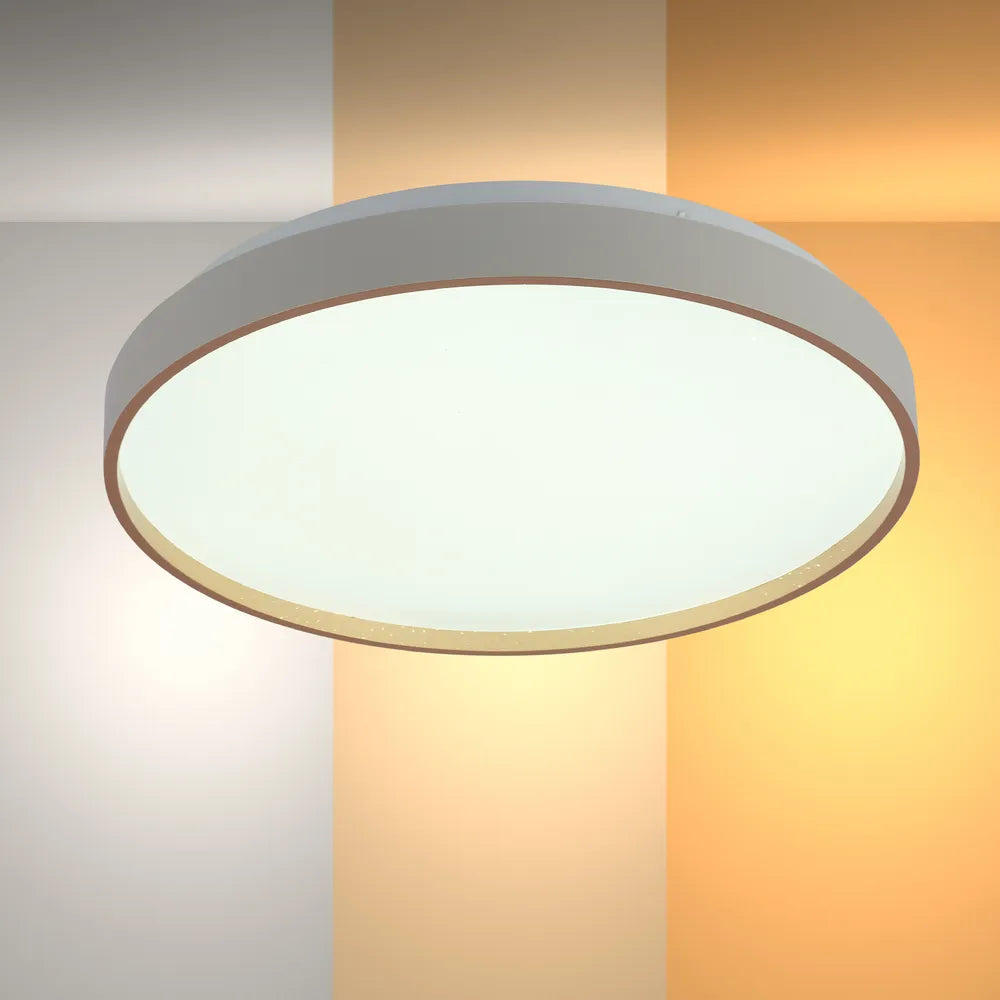 LED Flush Ceiling Light TEKLED LED Sparkling Flush Ceiling Light White D400 6000K/4000K/3000K 27Wx2(TEKLED)--165-16018