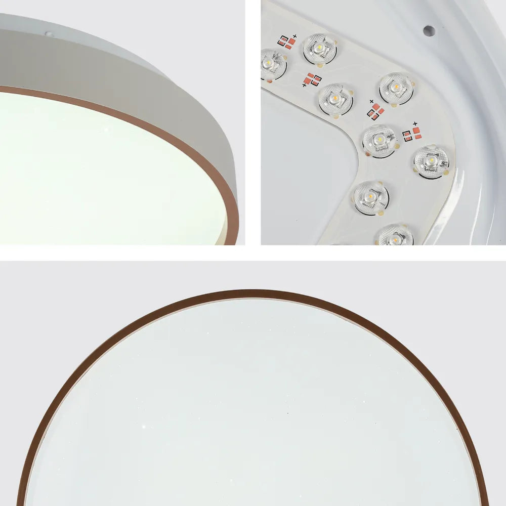 Close shot of the LED Sparkling Flush Ceiling Light White D400 6000K/4000K/3000K 27Wx2(TEKLED)-165-16018