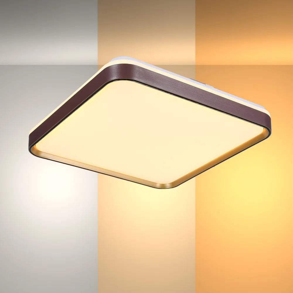 LED Flush Ceiling Light TEKLED LED Square Flush Ceiling Light Purple Gold 500x500 6000K/4000K/3000K 45Wx2(TEKLED)--165-16014