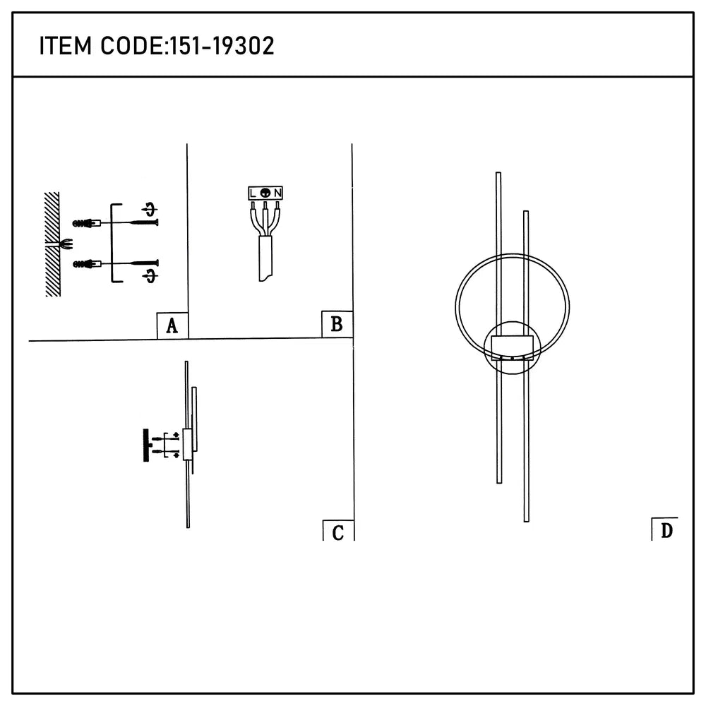 Close shot of the LED Wall Lamp Antique Brass 9W 3CCT (TEKLED) -151-19302-151-19302