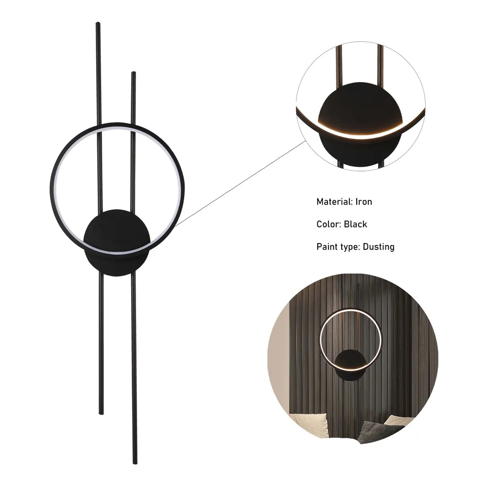 Details of the LED Wall Lamp Black 9W 3CCT (TEKLED) -151-19304-151-19304