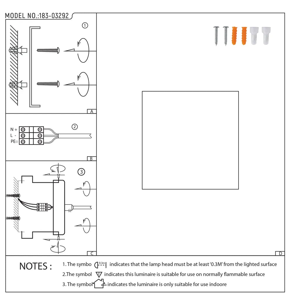 User manual for Modern Cube LED Wall Light, Dual Beam IP54, 2x3W 3000K Warm White Outdoor & Indoor Lighting-183-03292