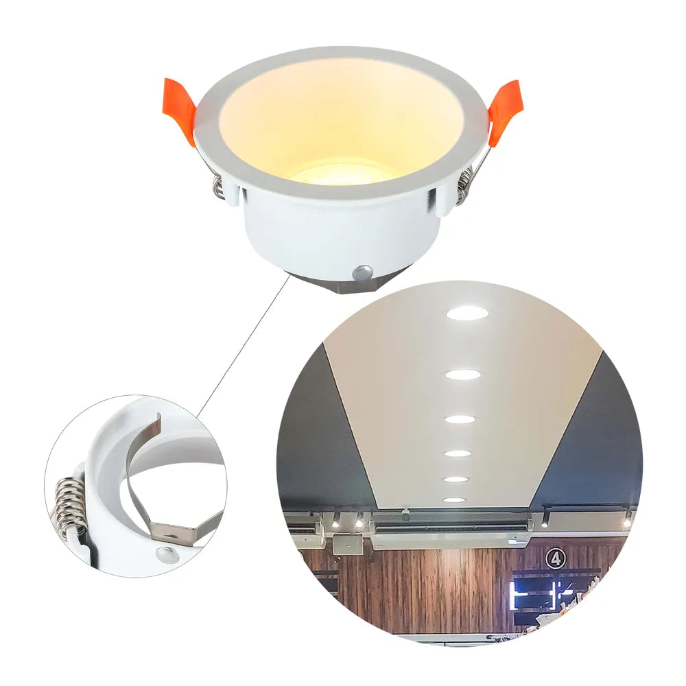 Close shot of the Nebula Low-Glare Fixed Recessed GU10 Downlight-143-03997