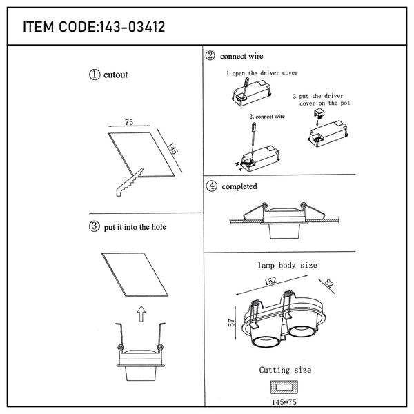 User manual for Sentinel Adjustable Gimbal Recessed LED Downlight-143-03412