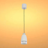 Pendant Downlight TEKLED Sentinel LED Pendant Downlight with Polycarbonate Ring Diffuser 7W Warm White-White Curved-150-19078