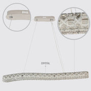 Details of the Serpentine Crystal Helix LED Pendant Chandelier 80W-159-18348