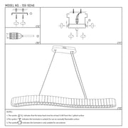 User manual for Serpentine Crystal Helix LED Pendant Chandelier 80W-159-18348