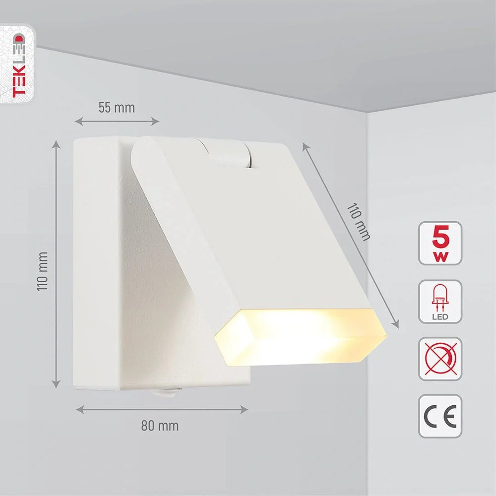 Технические характеристики настенного светильника из алюминия с 5W LED, идеального для современных интерьеров.