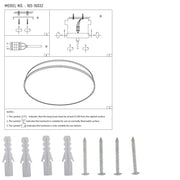 User manual for Sparkling LED Flush Ceiling Light Black D500 6000K/4000K/3000K 42Wx2(TEKLED)-165-16032