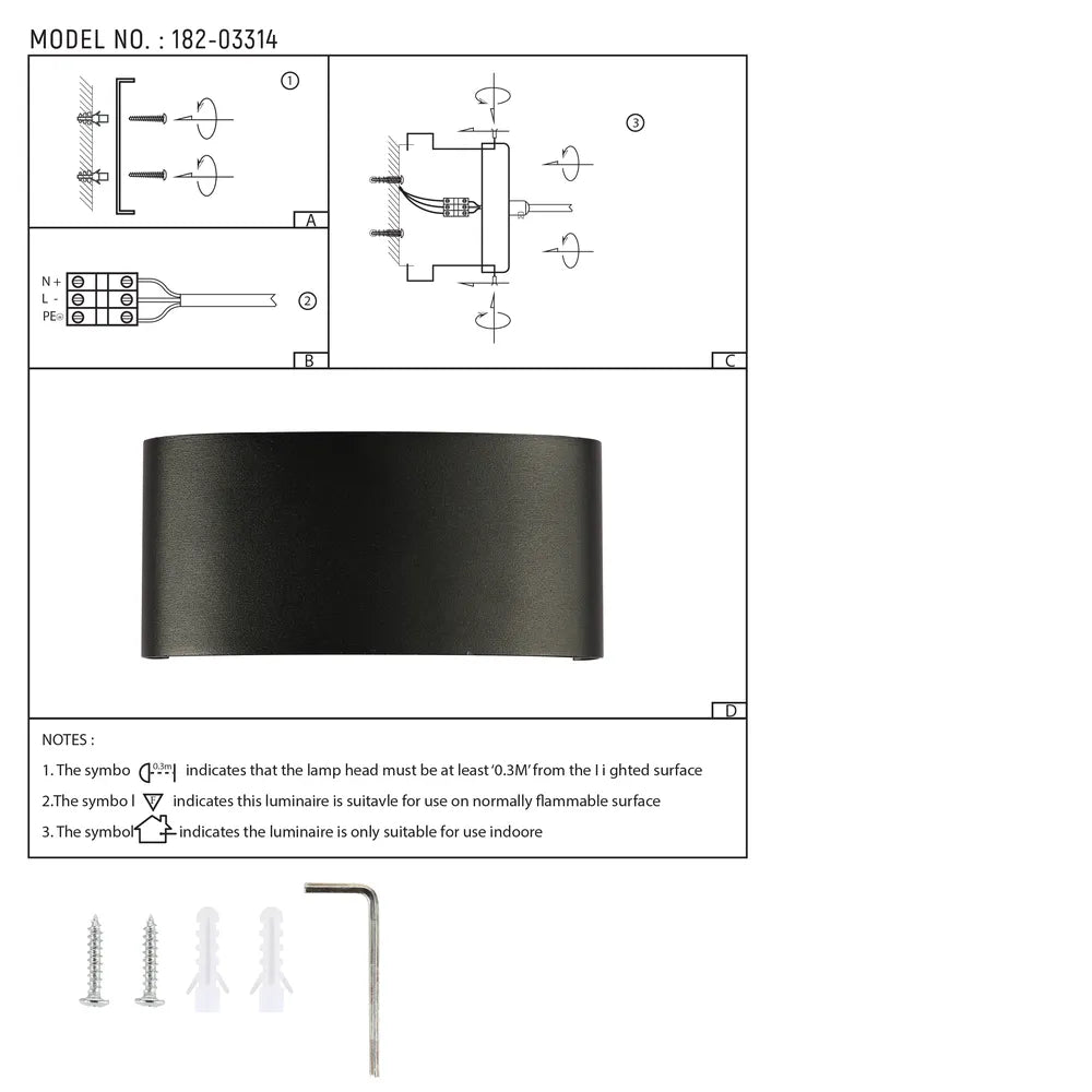 User manual for Svet-k B2327 6x1W BLACK 4000K  IP54(TEKLED)-182-03314