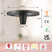 Светильник для сада с встроенным LED, идеален для освещения дорожек в современном ландшафтном дизайне.