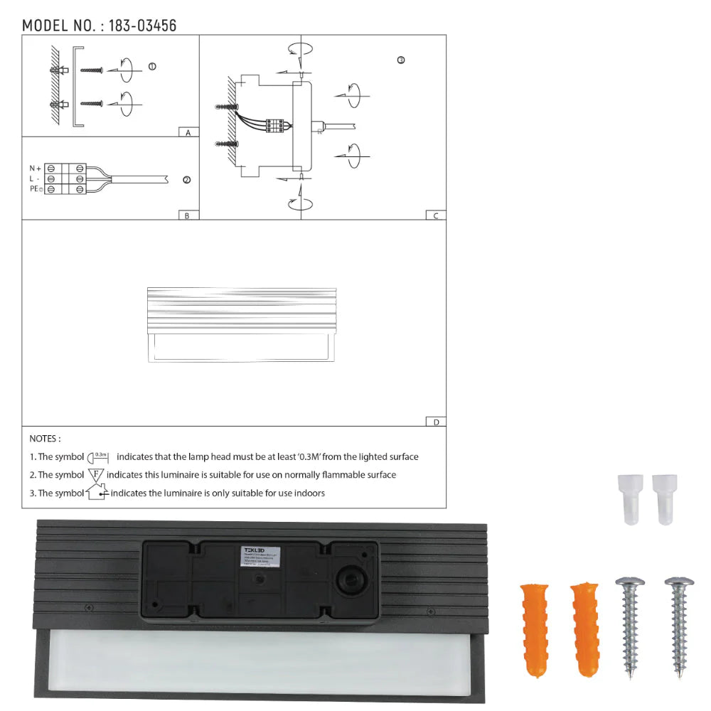 Настенное наружное LED-освещение 20W, стильный и современный для террас и садов, идеально подходит для уличного декора.