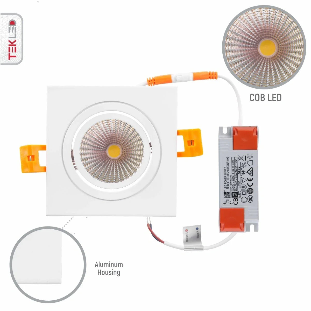 Крупный план встроенного LED-спота 5Вт, идеально подходящего для офисных помещений в современном стиле.