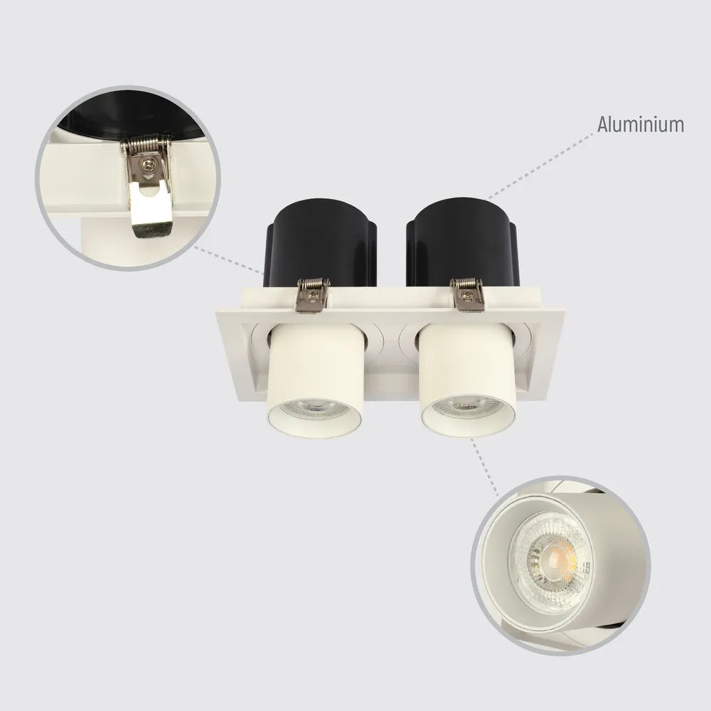 Details of the Vortex Retractable Recessed Swivel Spotlight-172-03149