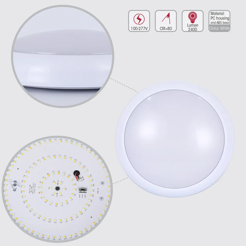 Details of the White LED Ceiling Light 24W 3CCT BH00001 100-277V (TEKLED)-118-03600